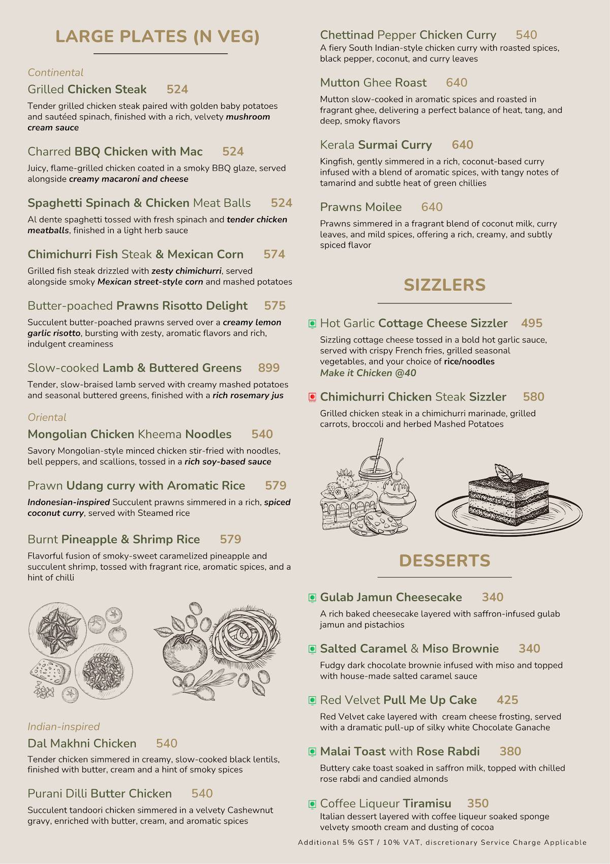 SPOTLIGHT SKYDECK Restaurant Events menu