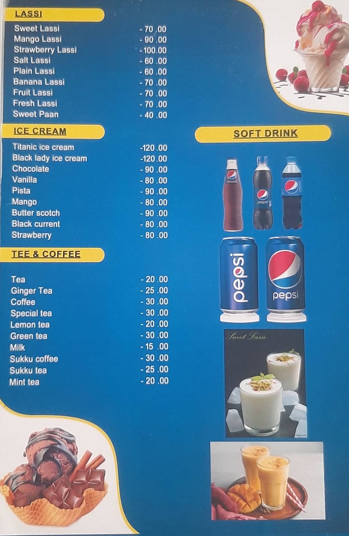 Saabra North Indian Food menu