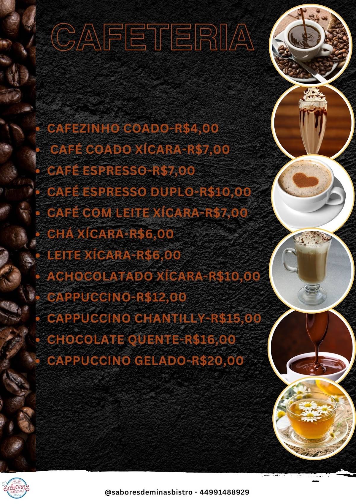 Sabores de Minas Bistrô cardápio