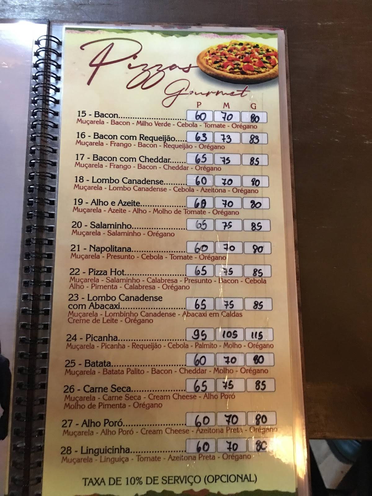 Saboritto Pizzaria, Hamburgueria, Massas e Petiscos cardápio