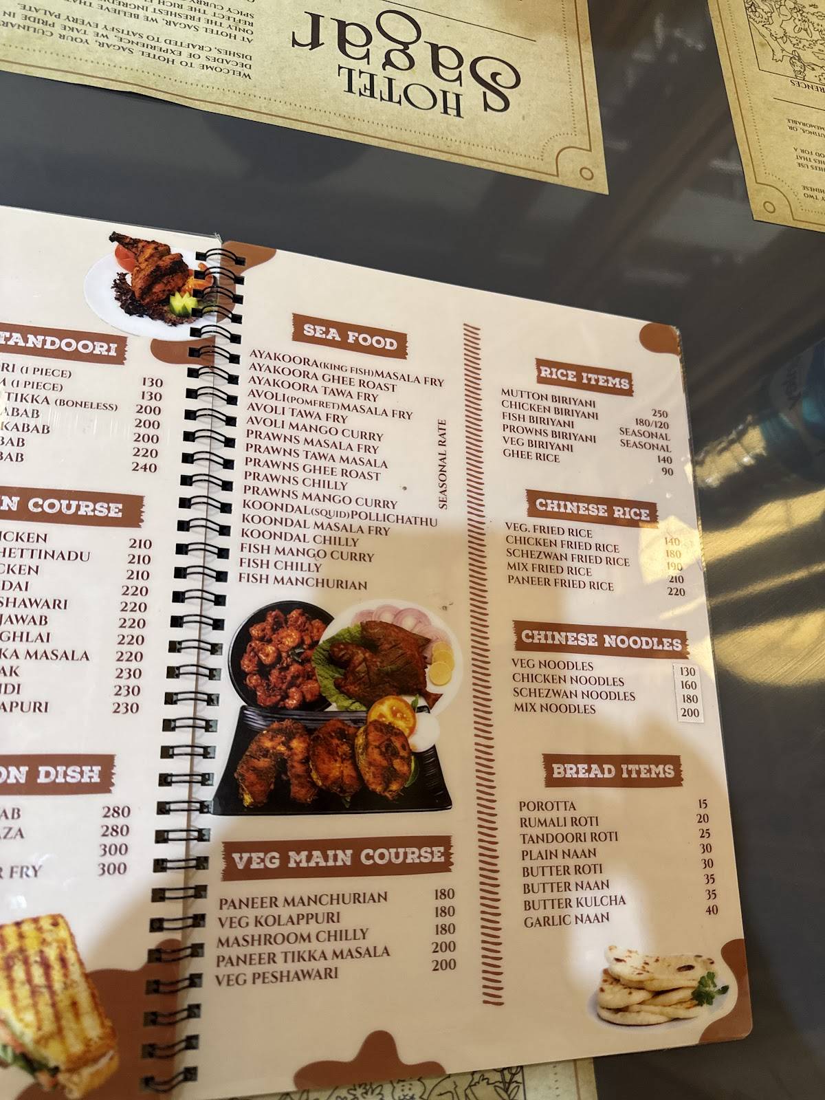 Sagar hotel kasaragod menu