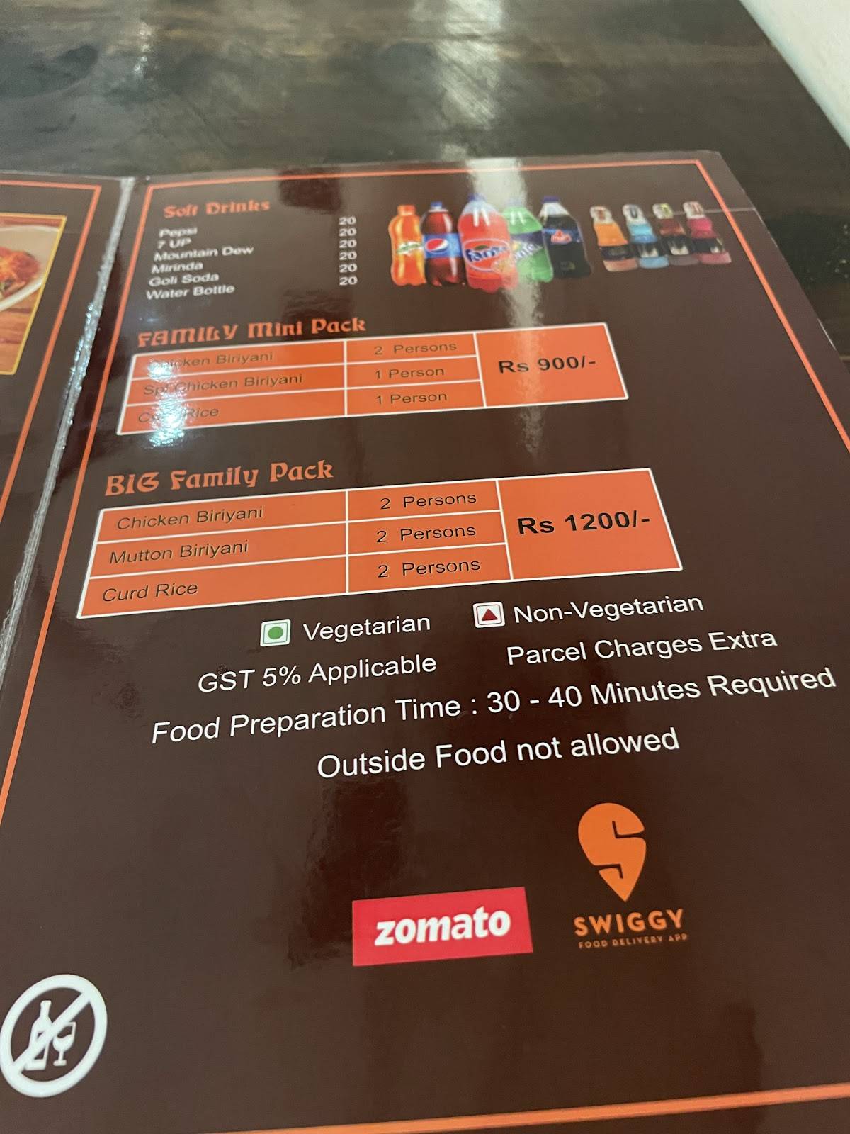 Sai Rohith Dhaba Centre menu