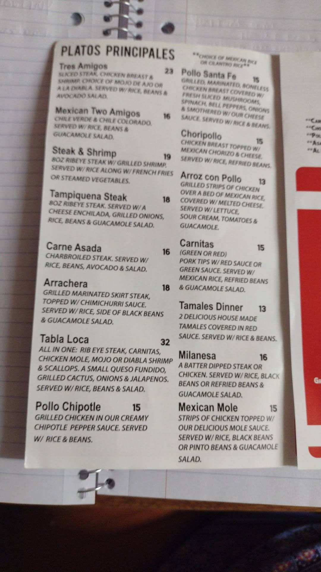 Menu at Salsas Cocina Palatka pub & bar, Palatka