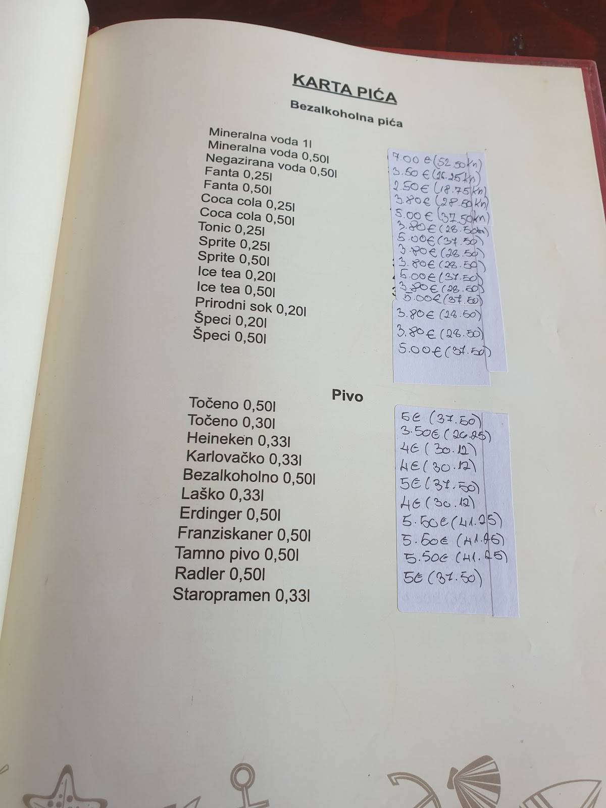 Menu di Santa Barbara 