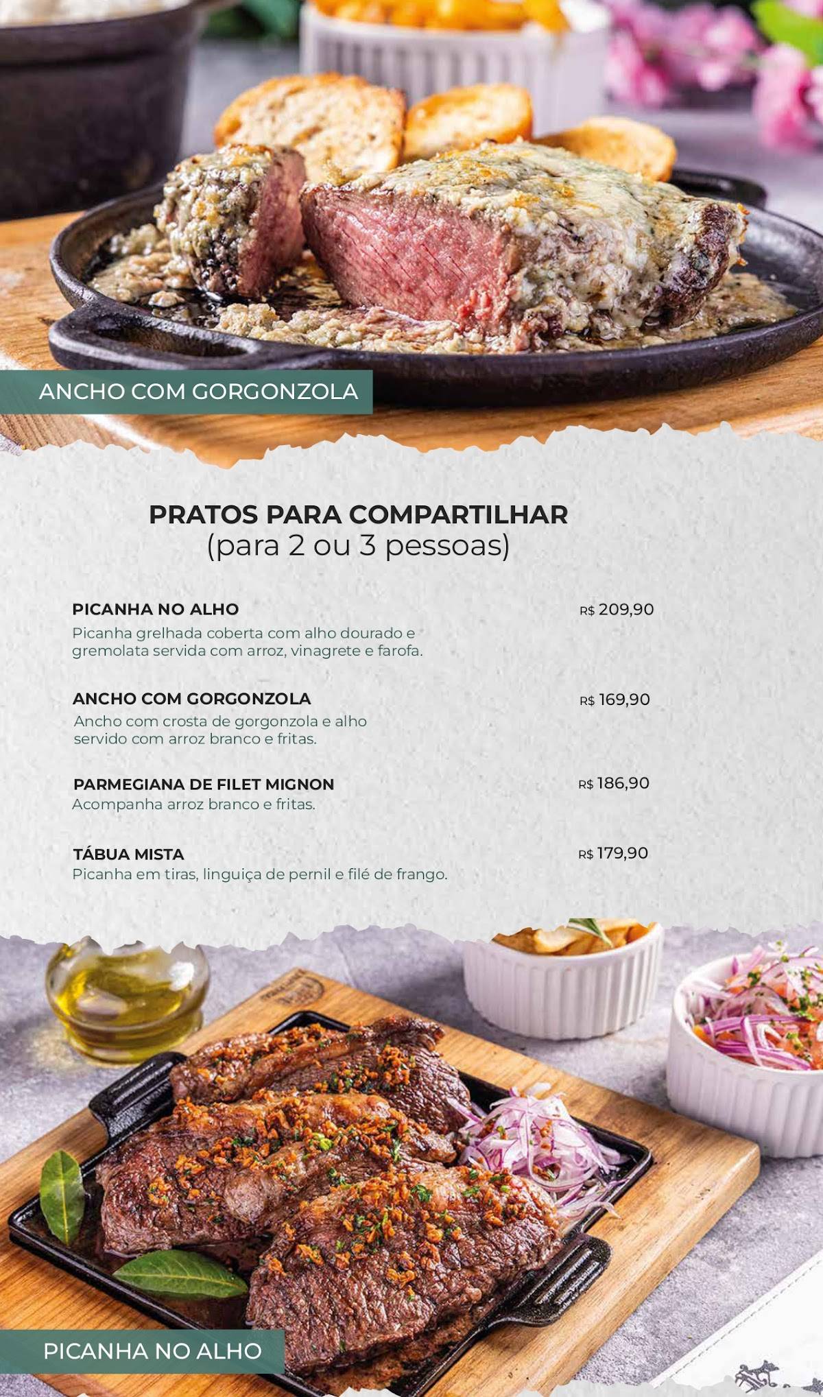 Praça Santa Paula cardápio