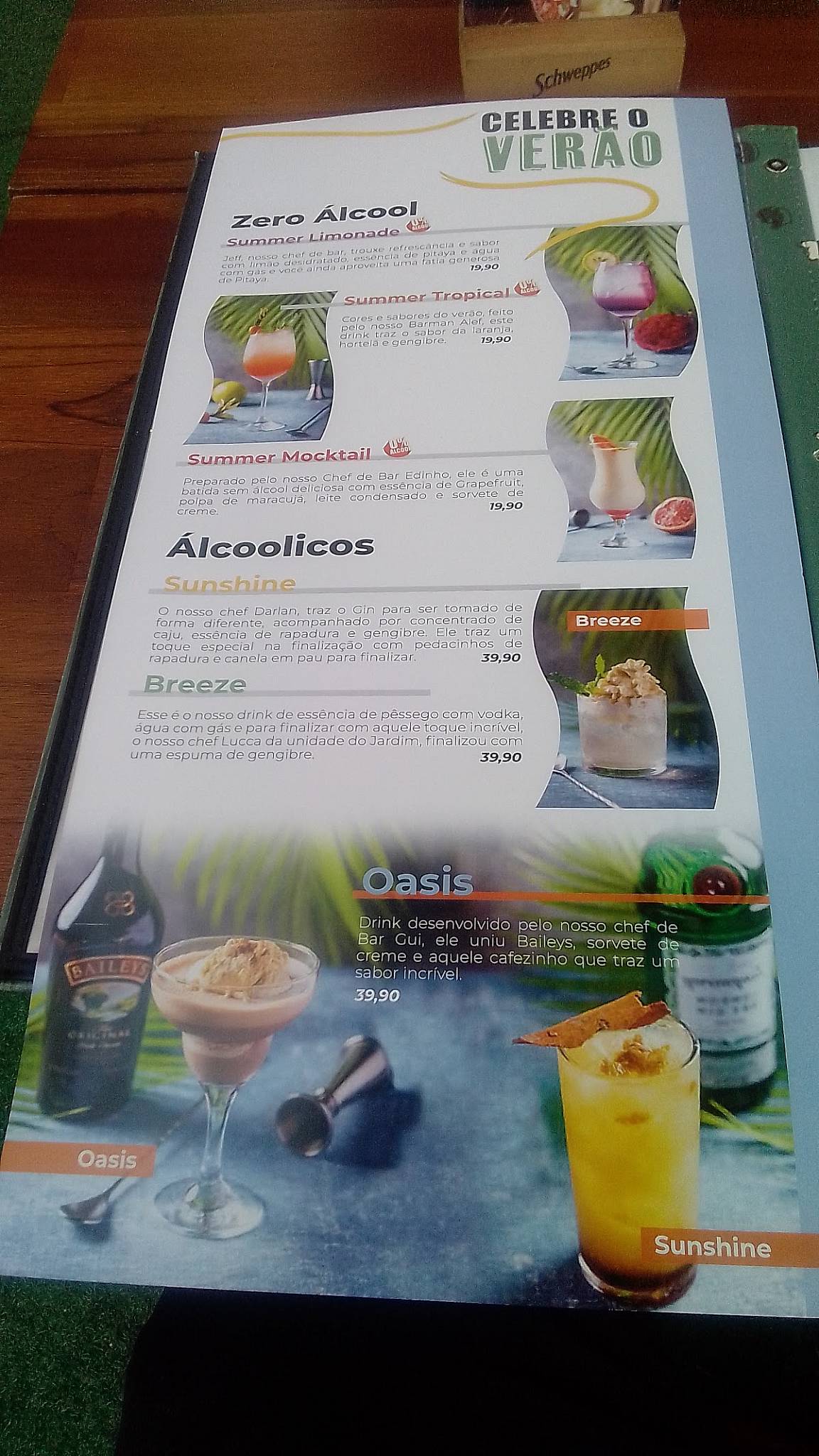 Praça Santa Paula cardápio