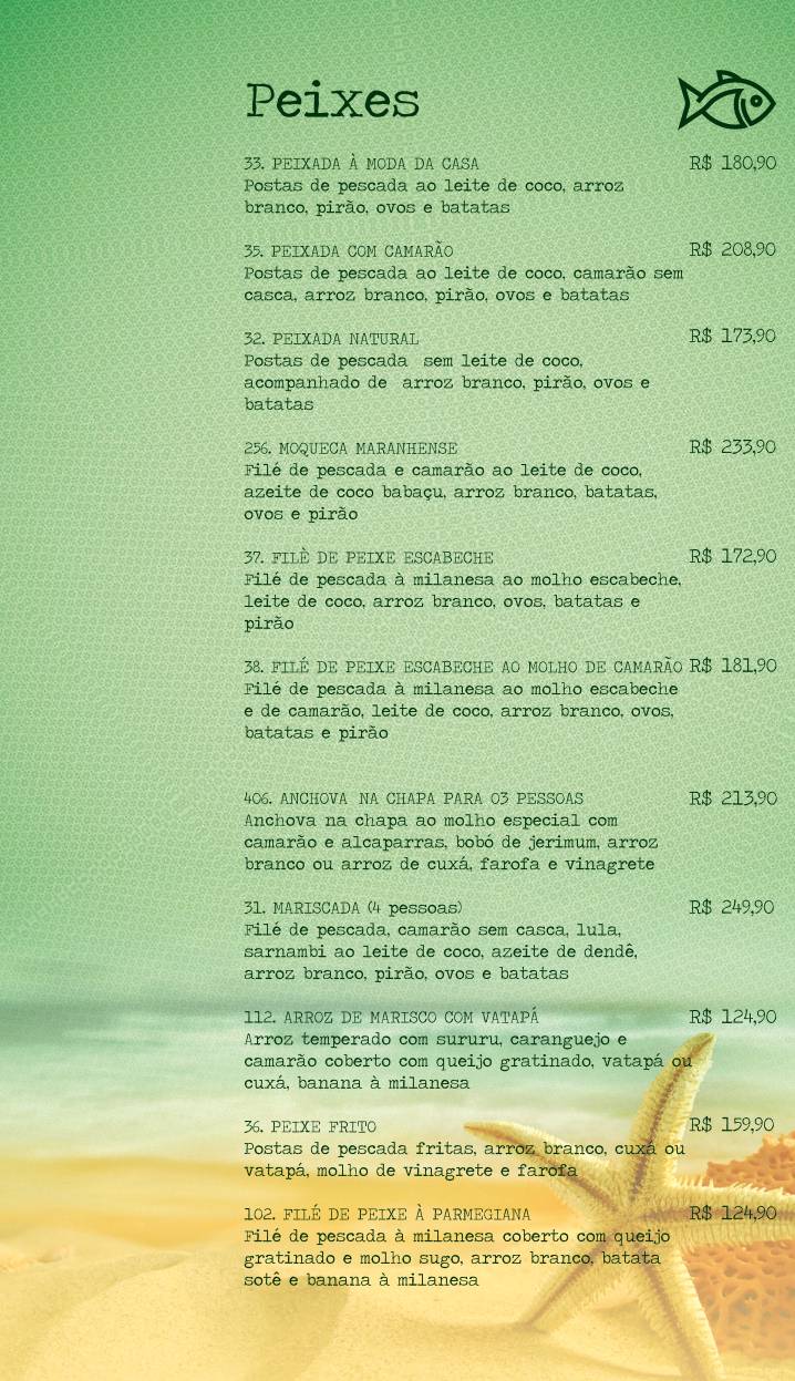 Cheiro Verde cardápio