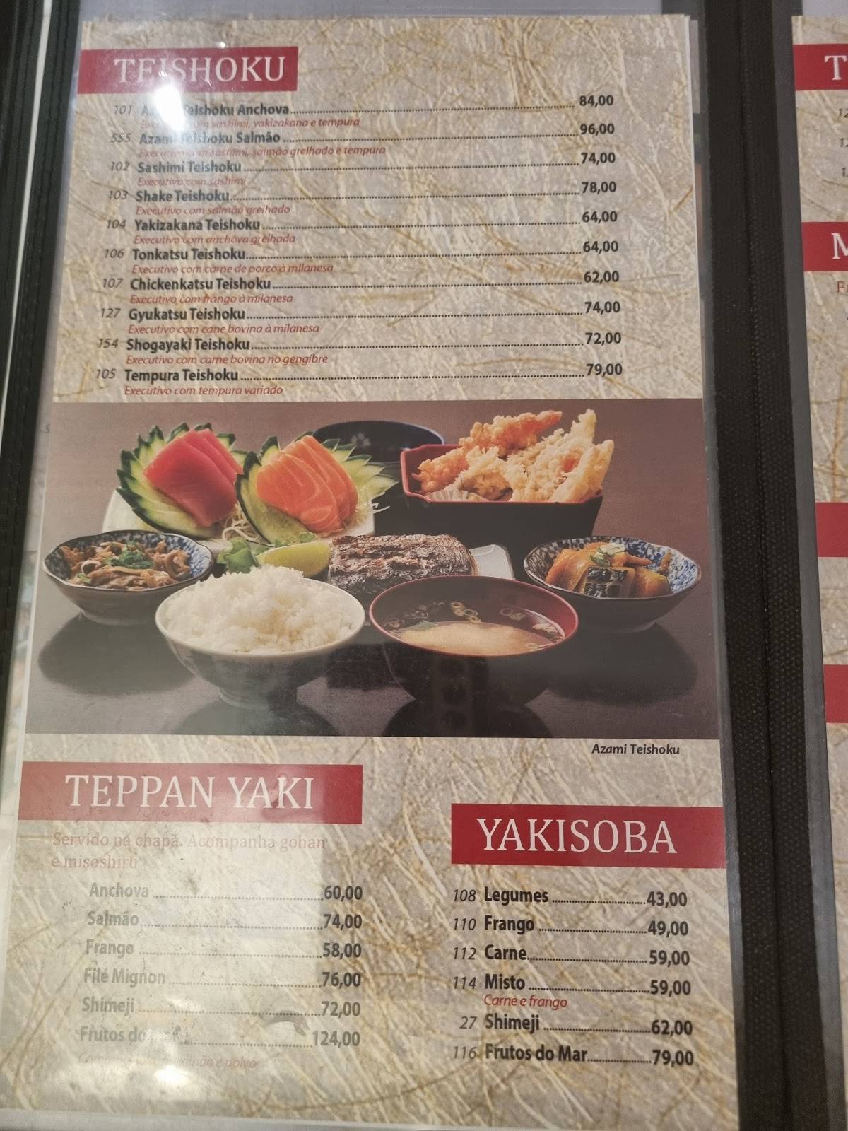 Azami Sushi cardápio