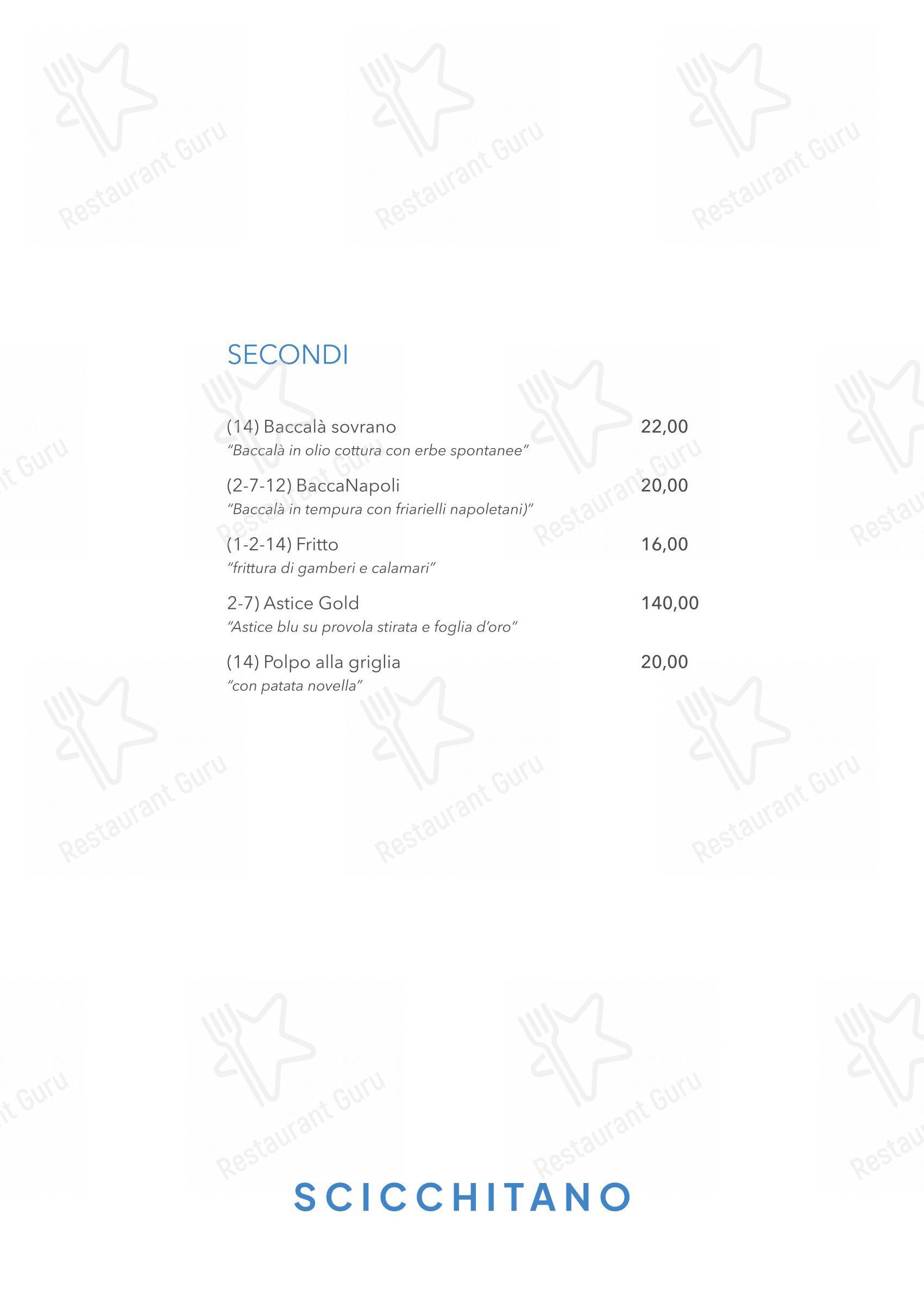 Menu per Scicchitano Ristorante Napoli ristorante