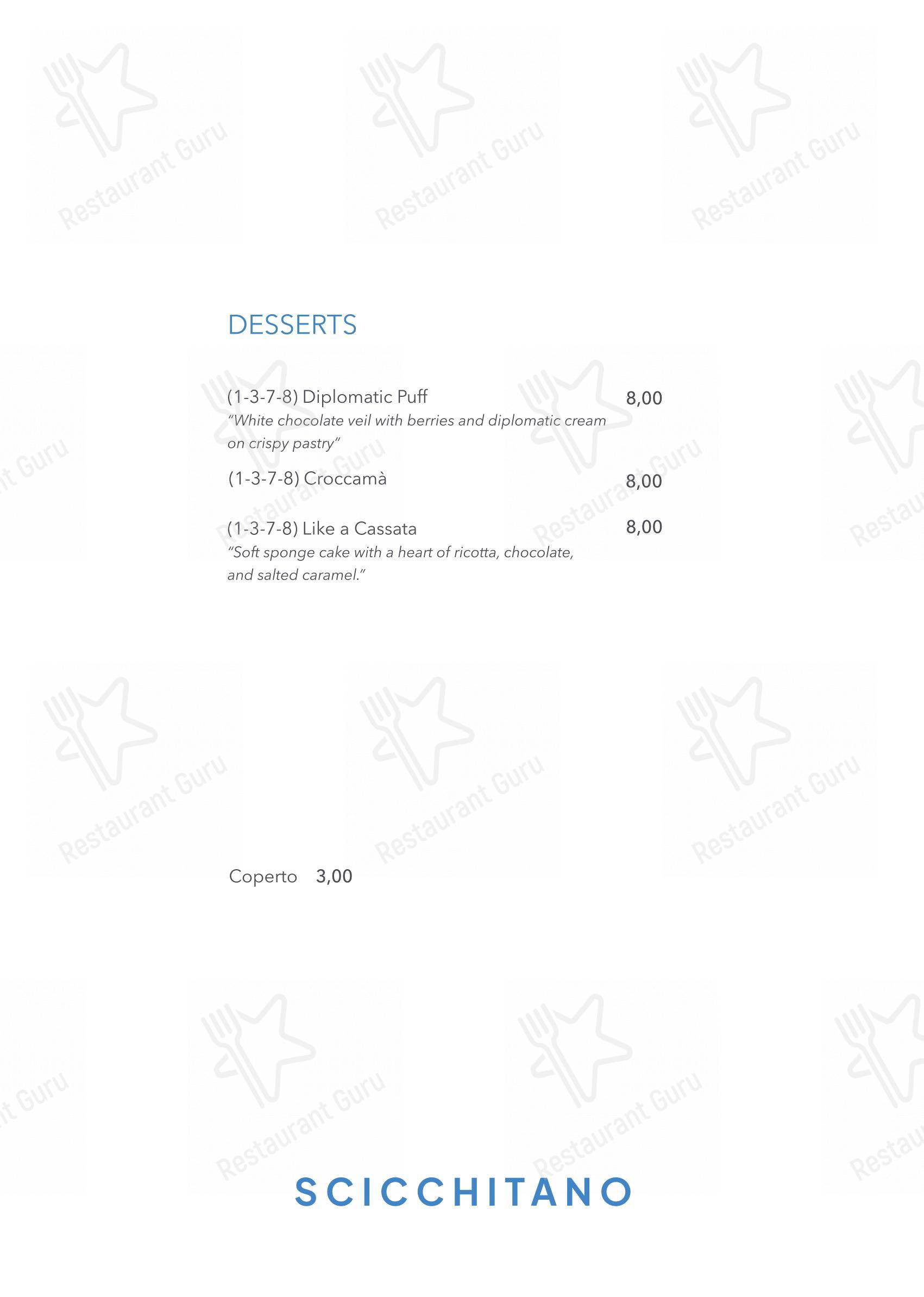 Menu per Scicchitano Ristorante Napoli in Napoli