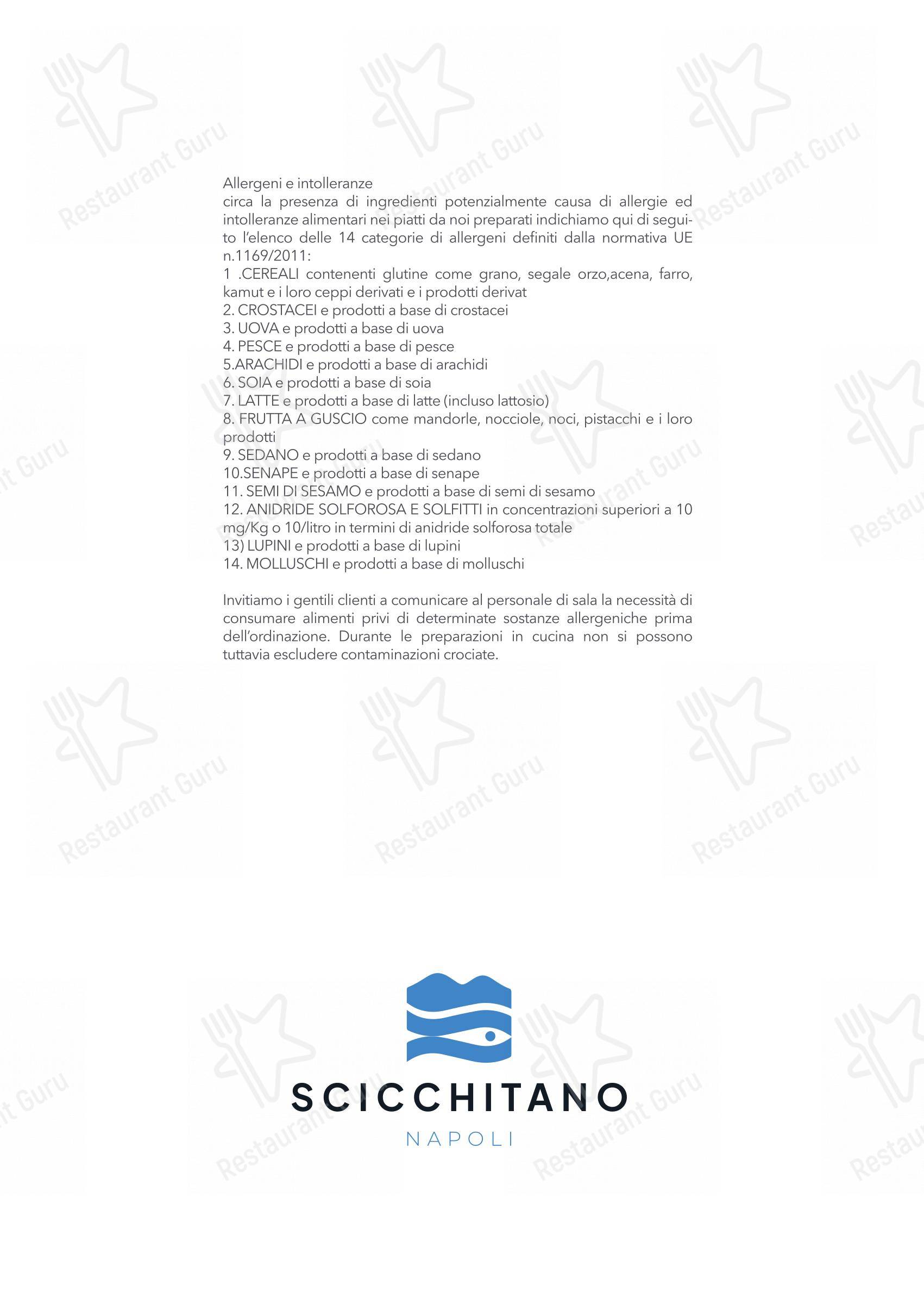 Menu per Scicchitano Ristorante Napoli ristorante