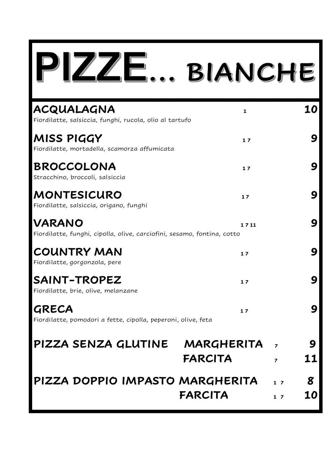 Menu di Sepofa Ristorante Pizzeria 