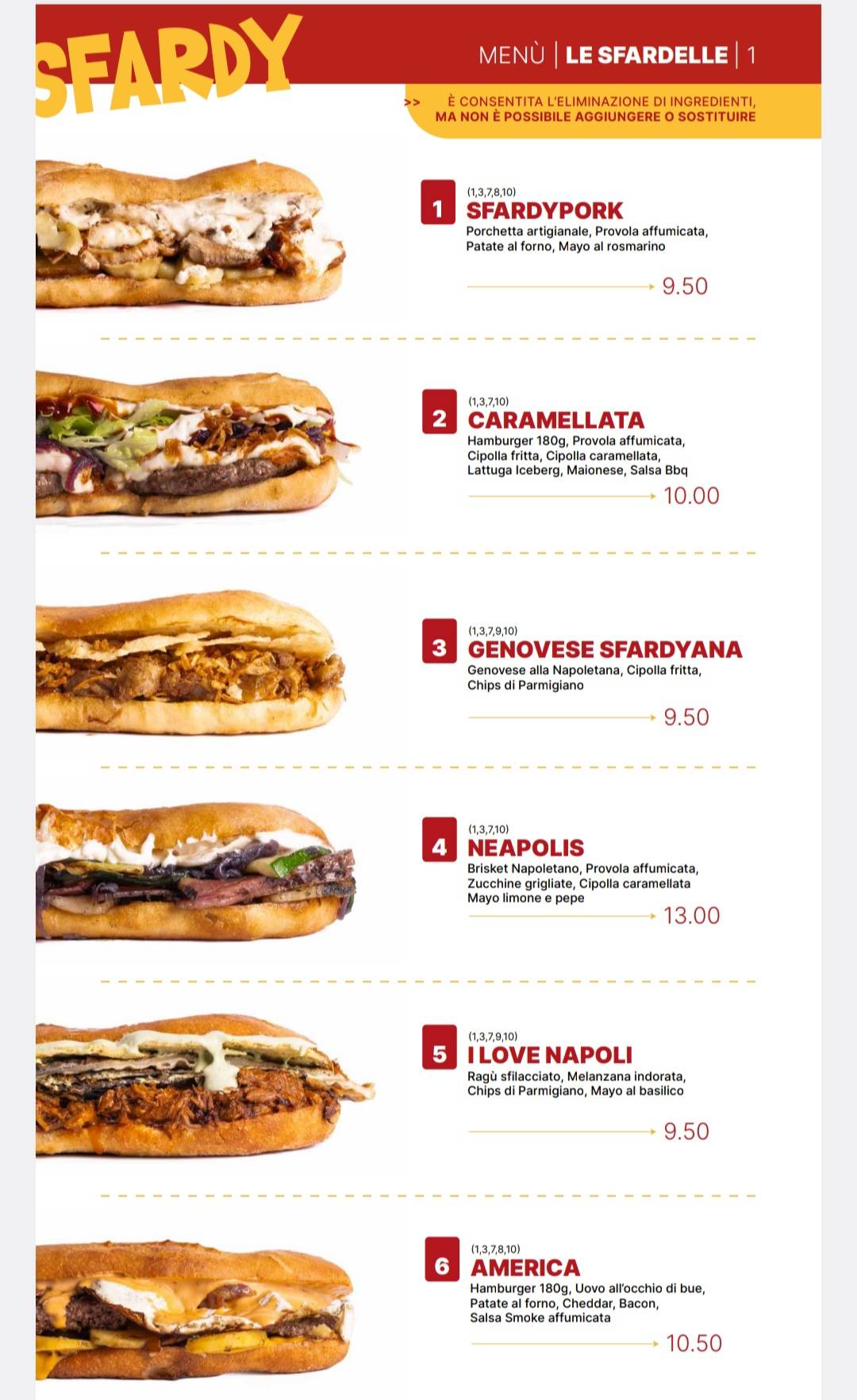 Menu di Sfardy 