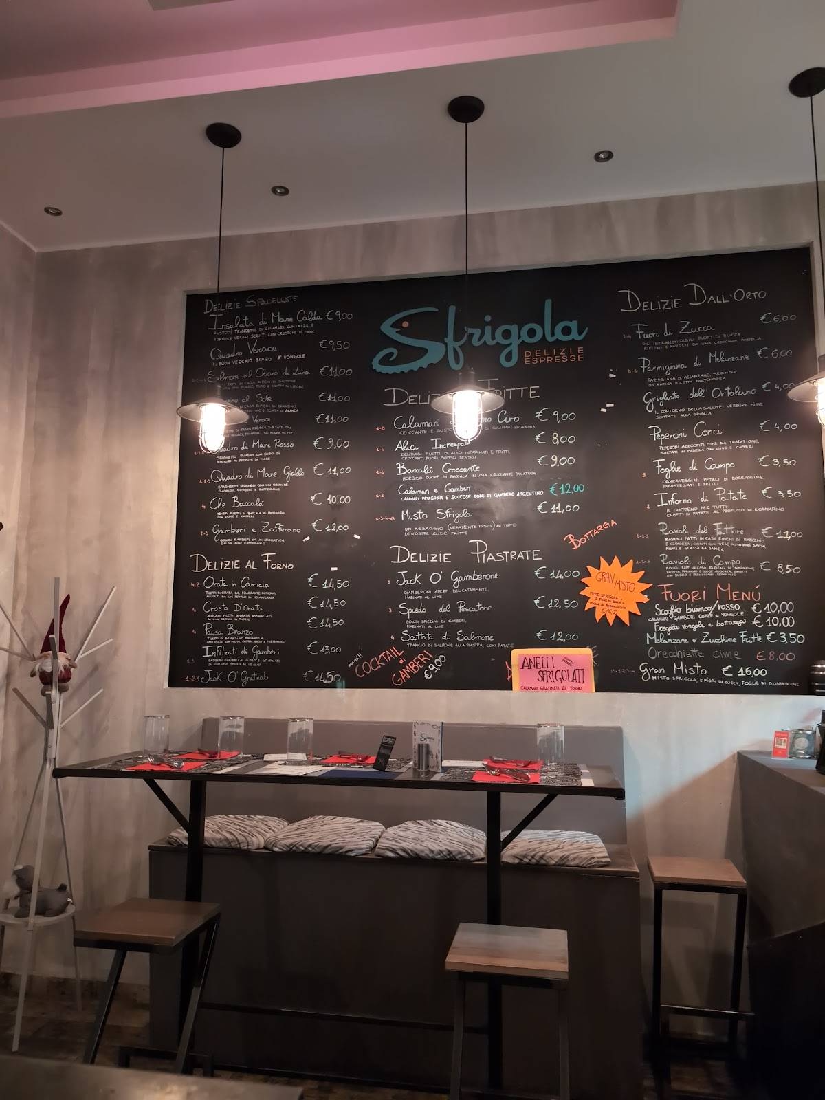 Menu di Sfrigola Delizie Espresse 
