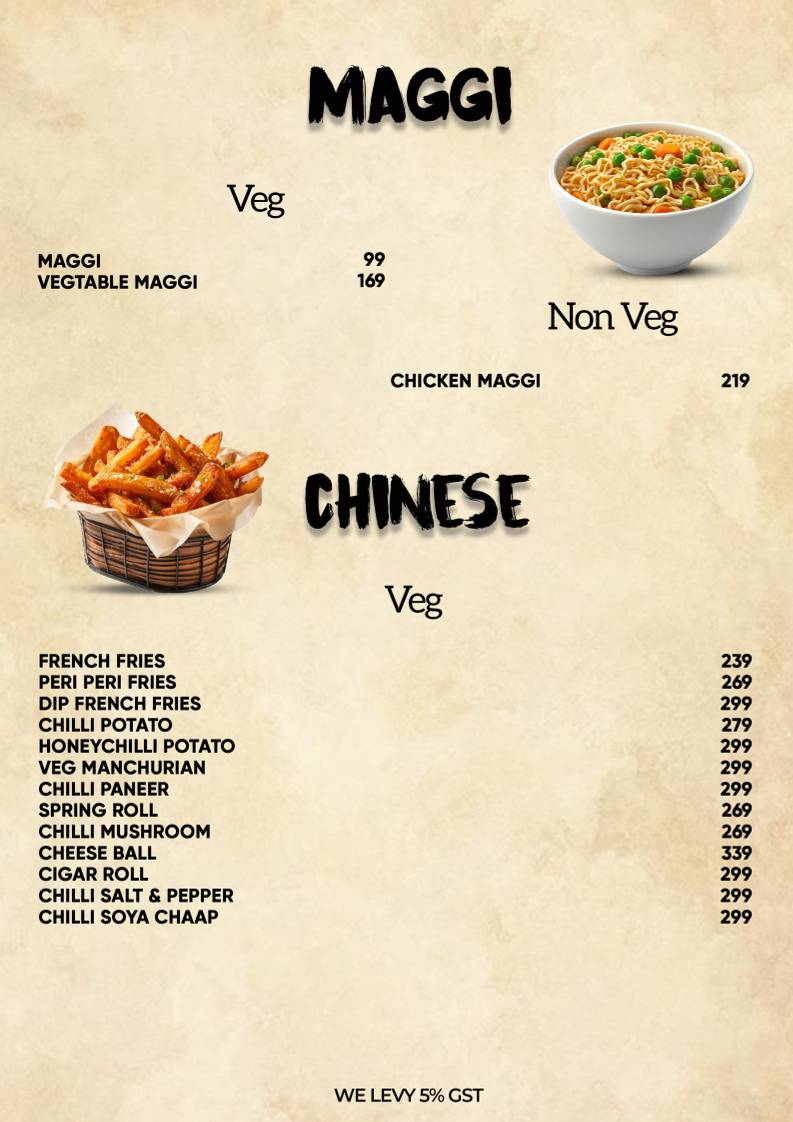 Sharrazz Cafe In Satyaniketan & Roof Top Dining menu