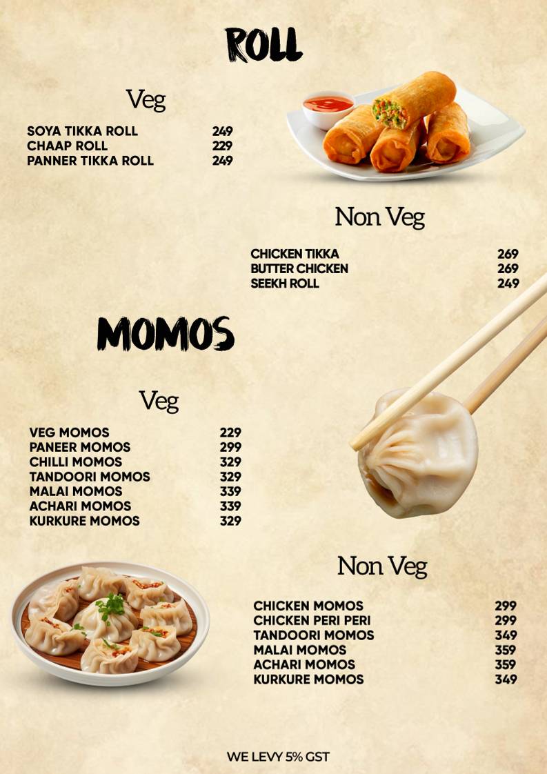Sharrazz Cafe In Satyaniketan & Roof Top Dining menu