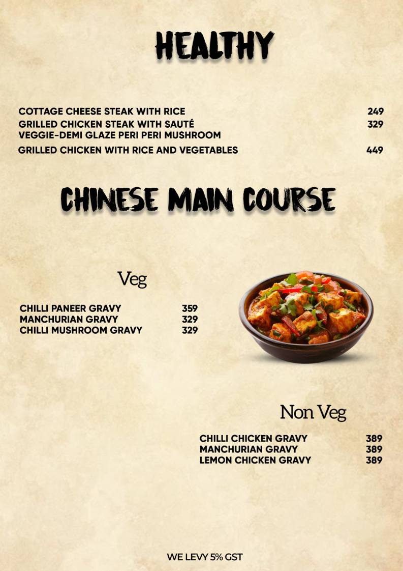 Sharrazz Cafe In Satyaniketan & Roof Top Dining menu