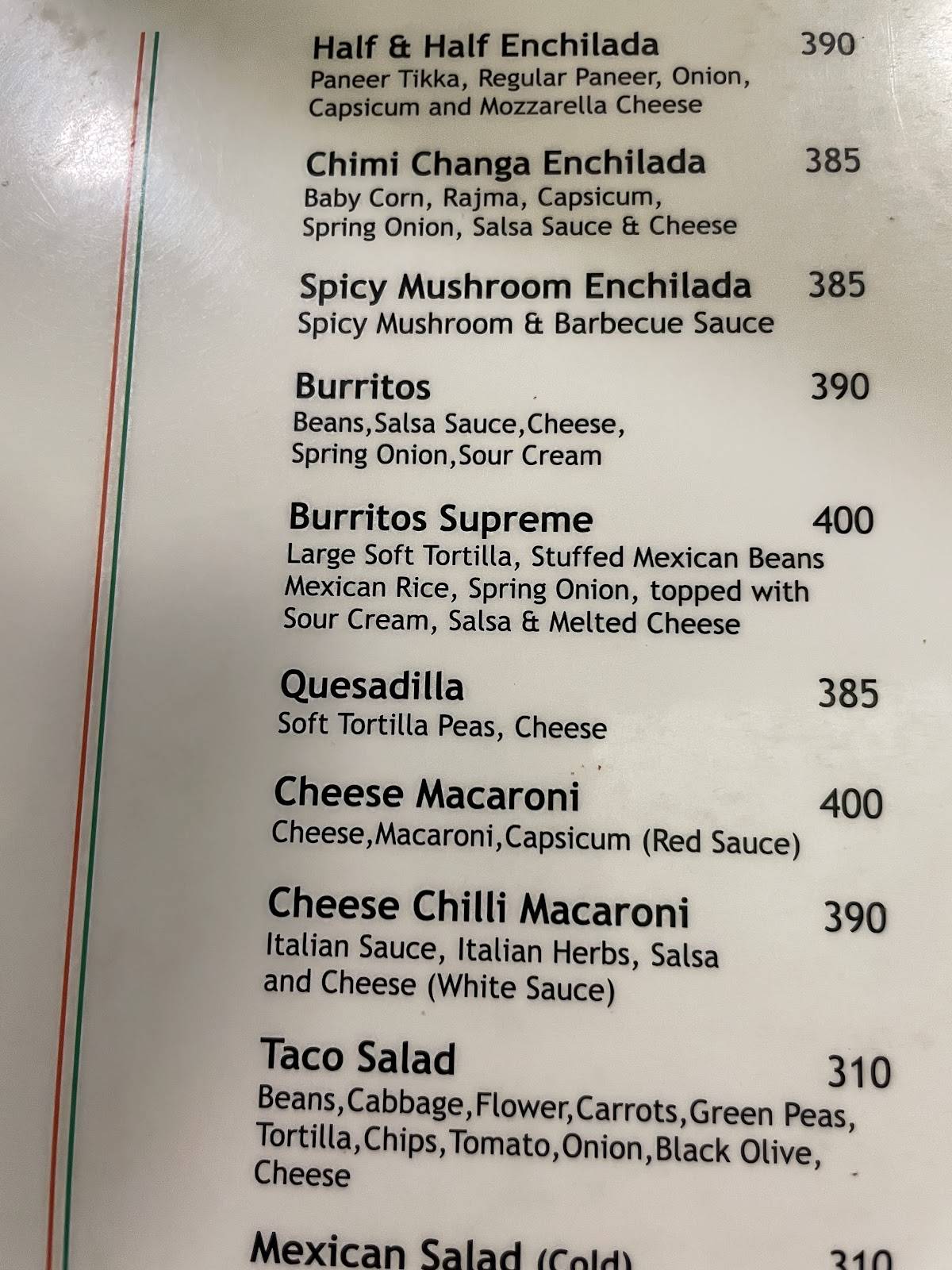 Shiv Sagar Veg Restaurant menu