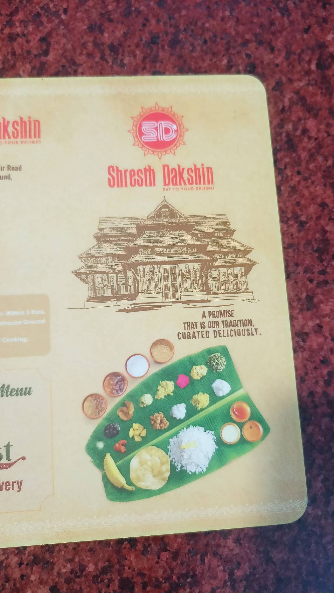 Shresth Dakshin - Pure Veg South Indian Restaurant menu