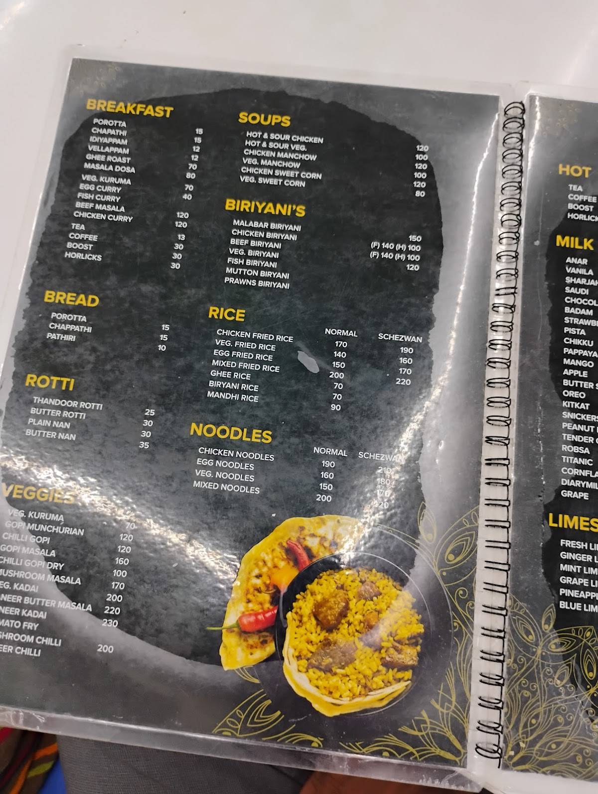 SilverStar Family Restaurant menu