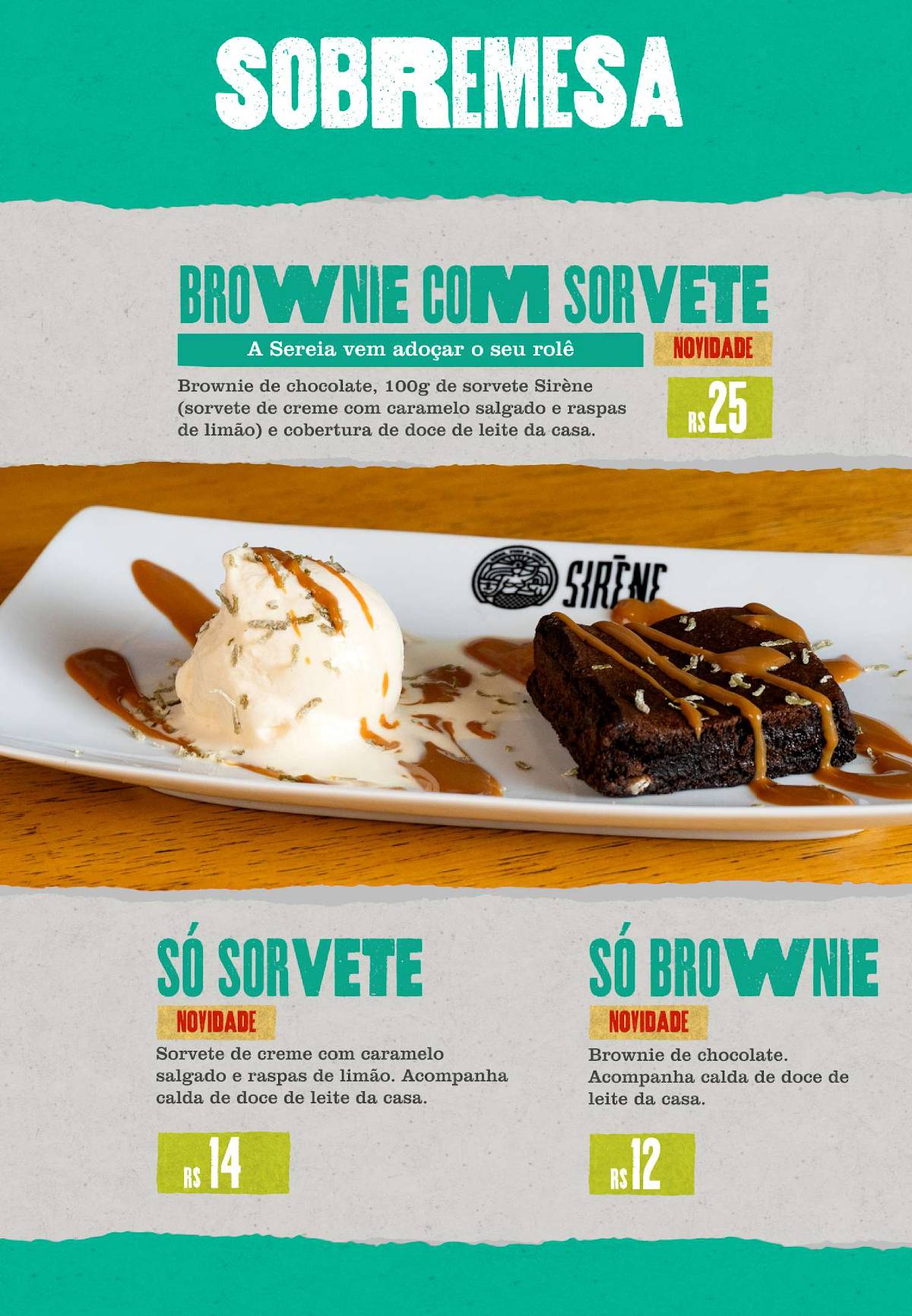 Sirène Fish & Chips - Setor Sul - Bar cardápio