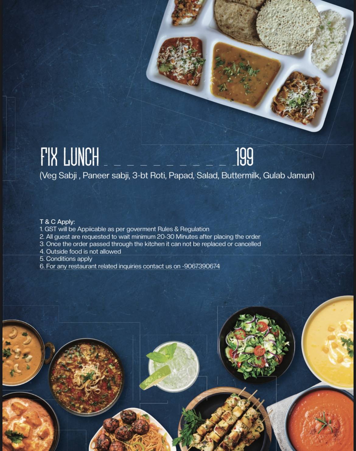 Sky Rooftop Cafe & Restaurant menu