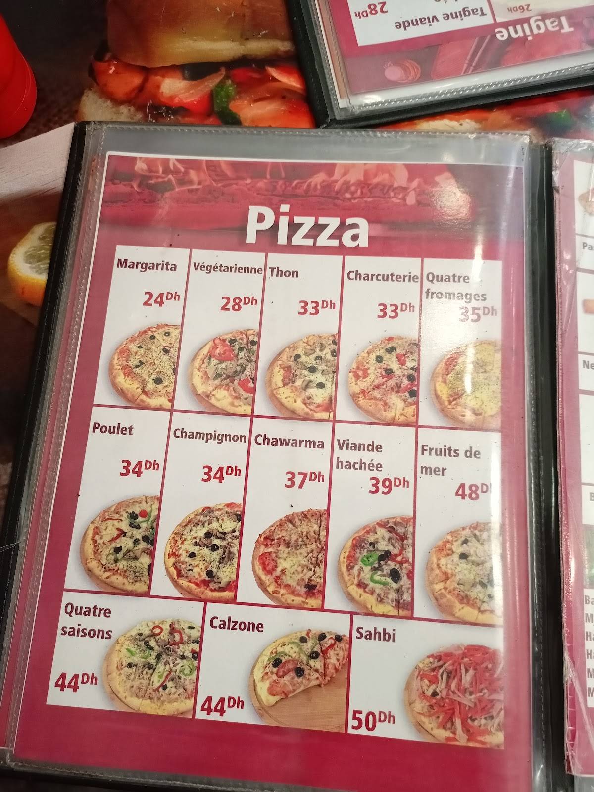 Menu de Snack Sahbi