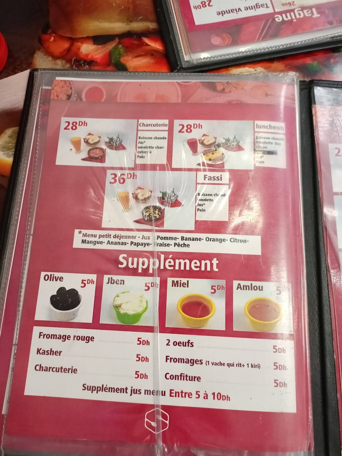 Menu de Snack Sahbi