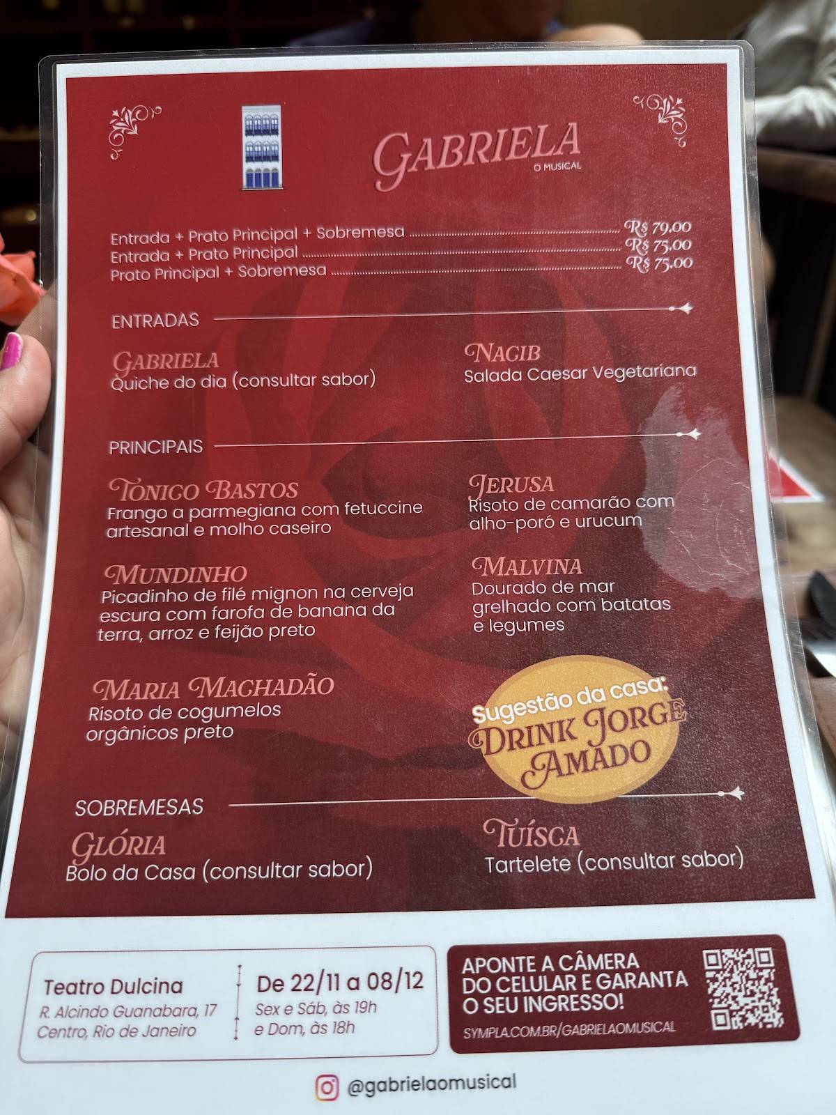 Sobrado da Cidade Restaurante no Rio de Janeiro cardápio