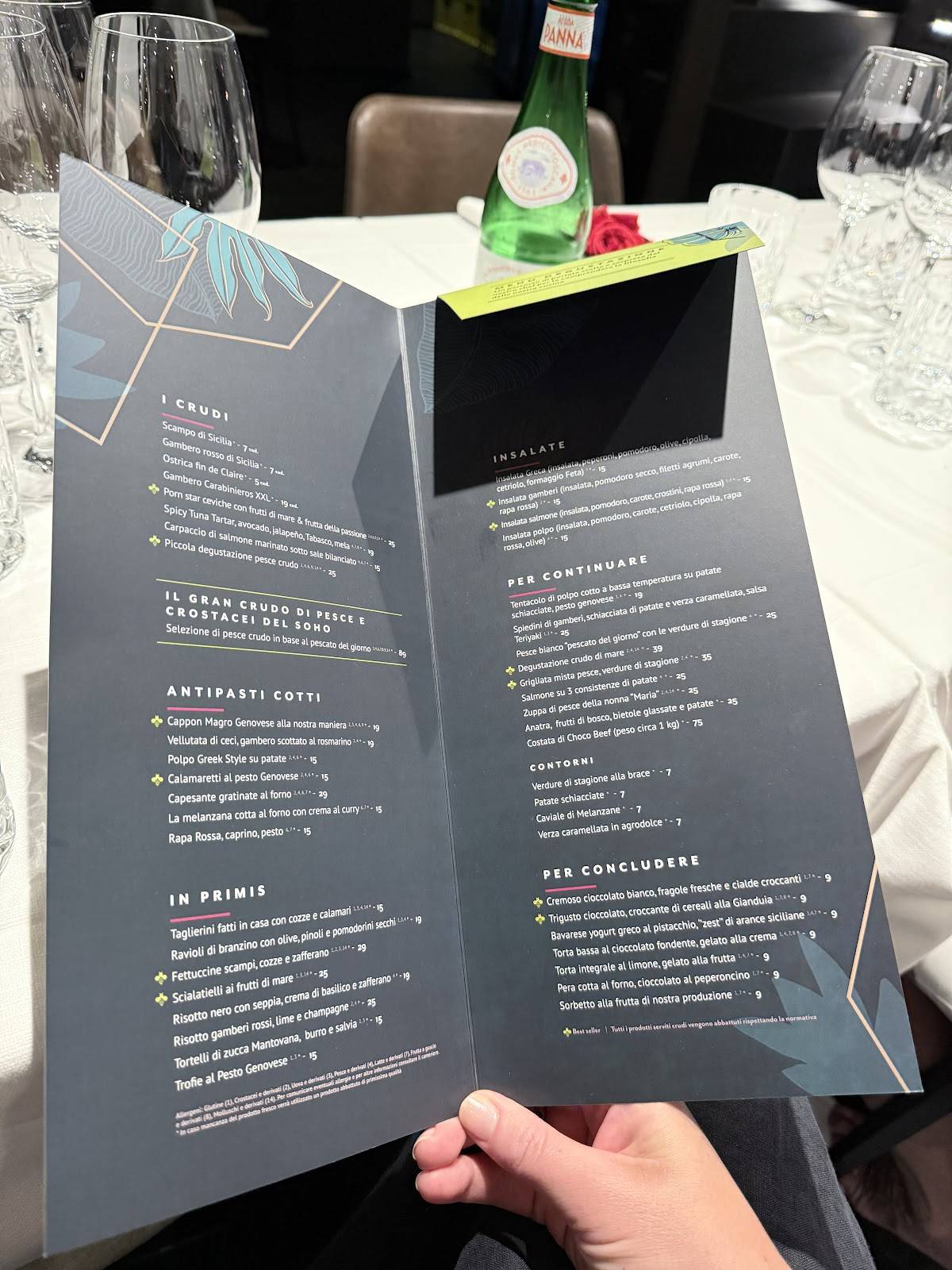 Menu di Soho 