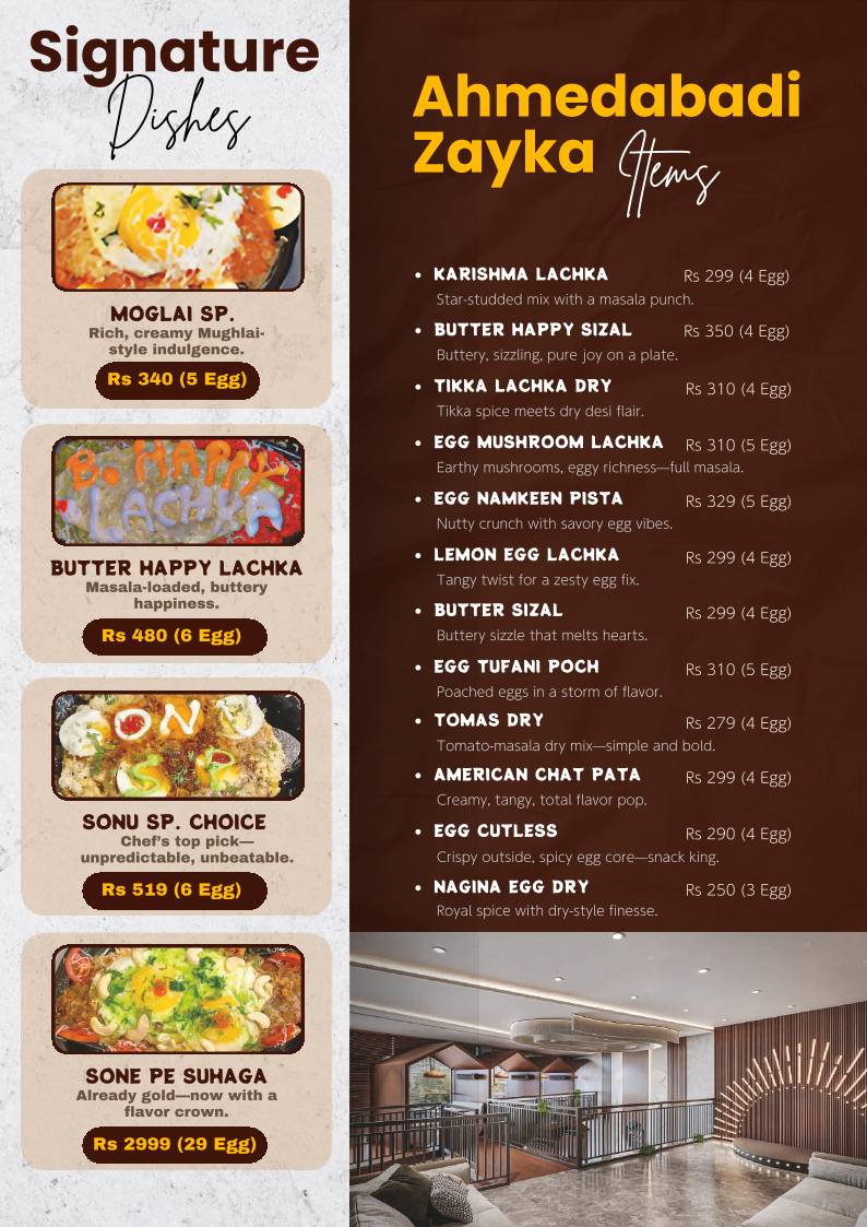 Sonu Egg World - Best Egg Restaurant menu