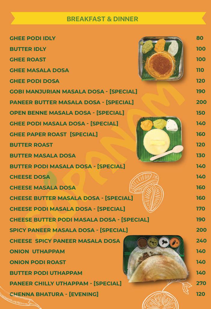 Sopanam Eat Veg menu