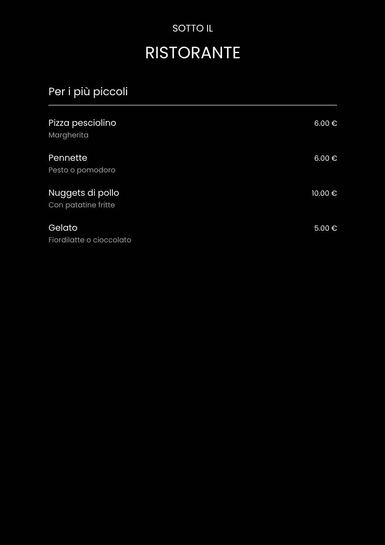 Menu di Sotto Il Albenga 