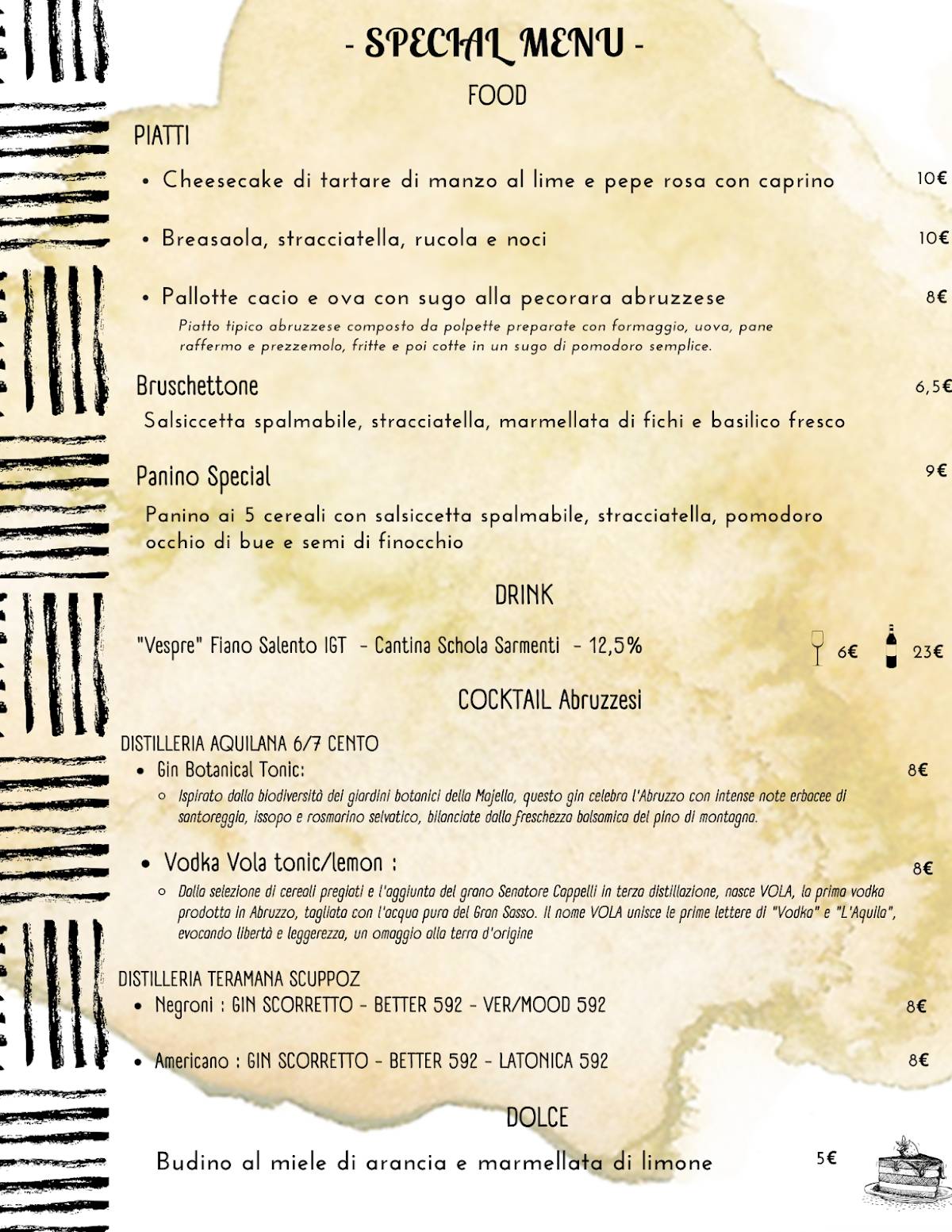 Menu di Sottocasa food 