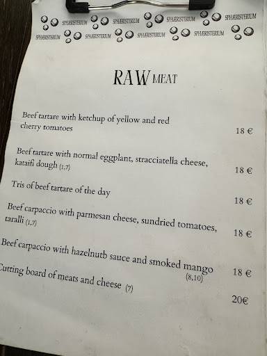Menu di Sphaeristerium 