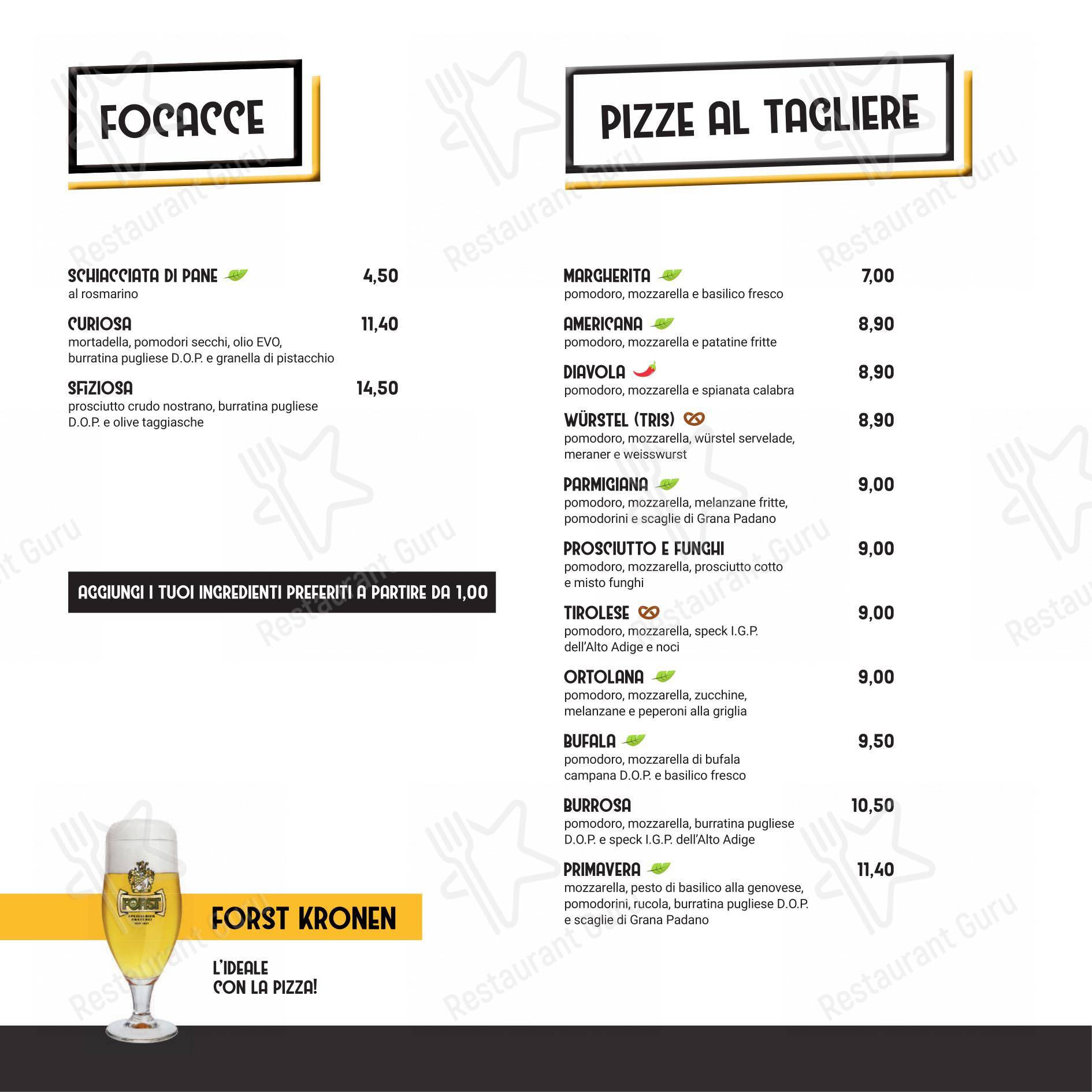 Menu di Spiller Verona - 菜单