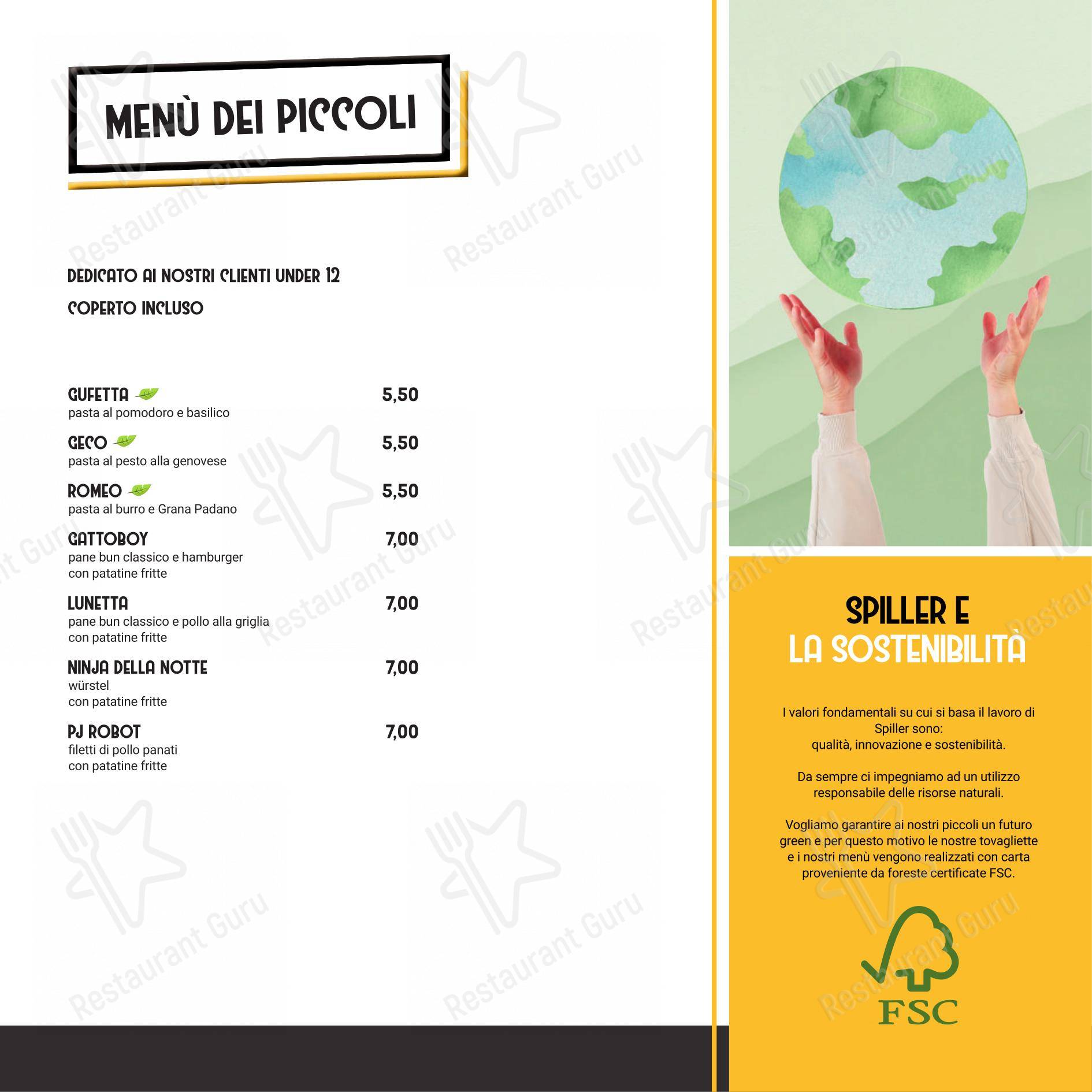 菜单 per Spiller Verona pizzeria