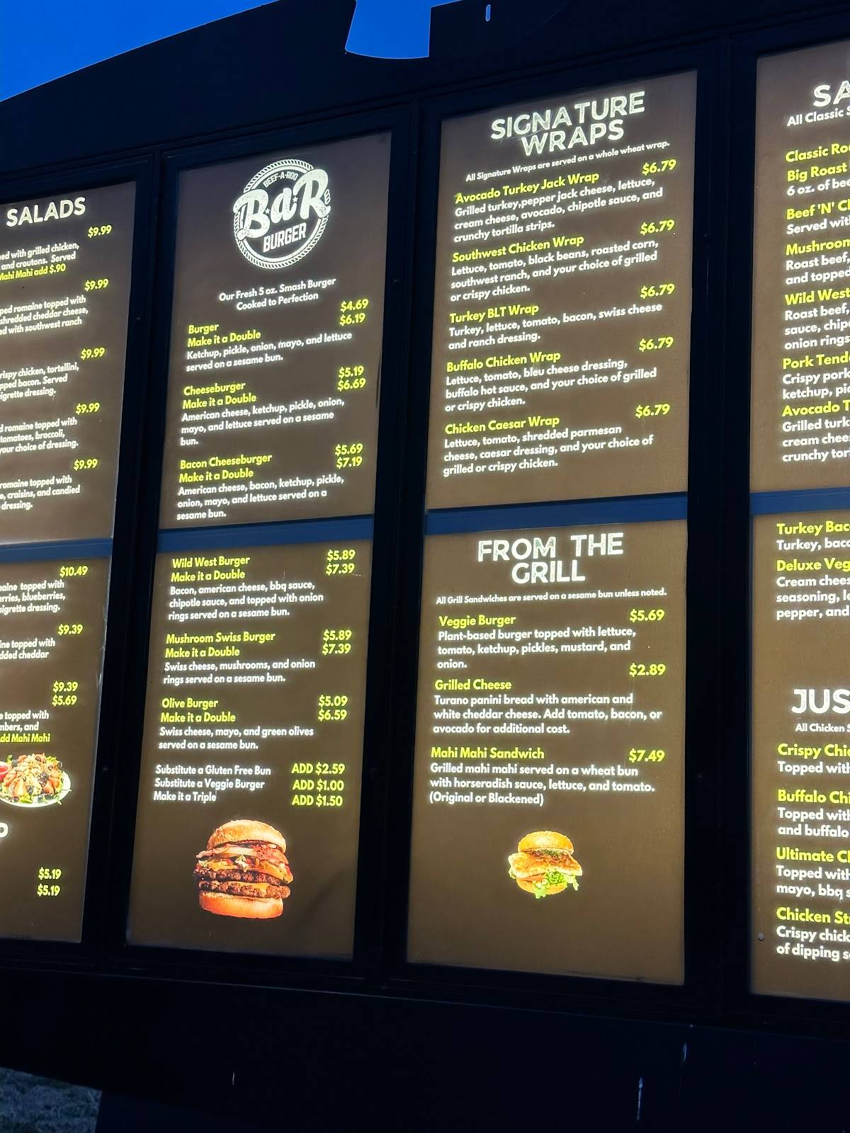 Menu at Beef-A-Roo restaurant, Springfield, W Kearney St