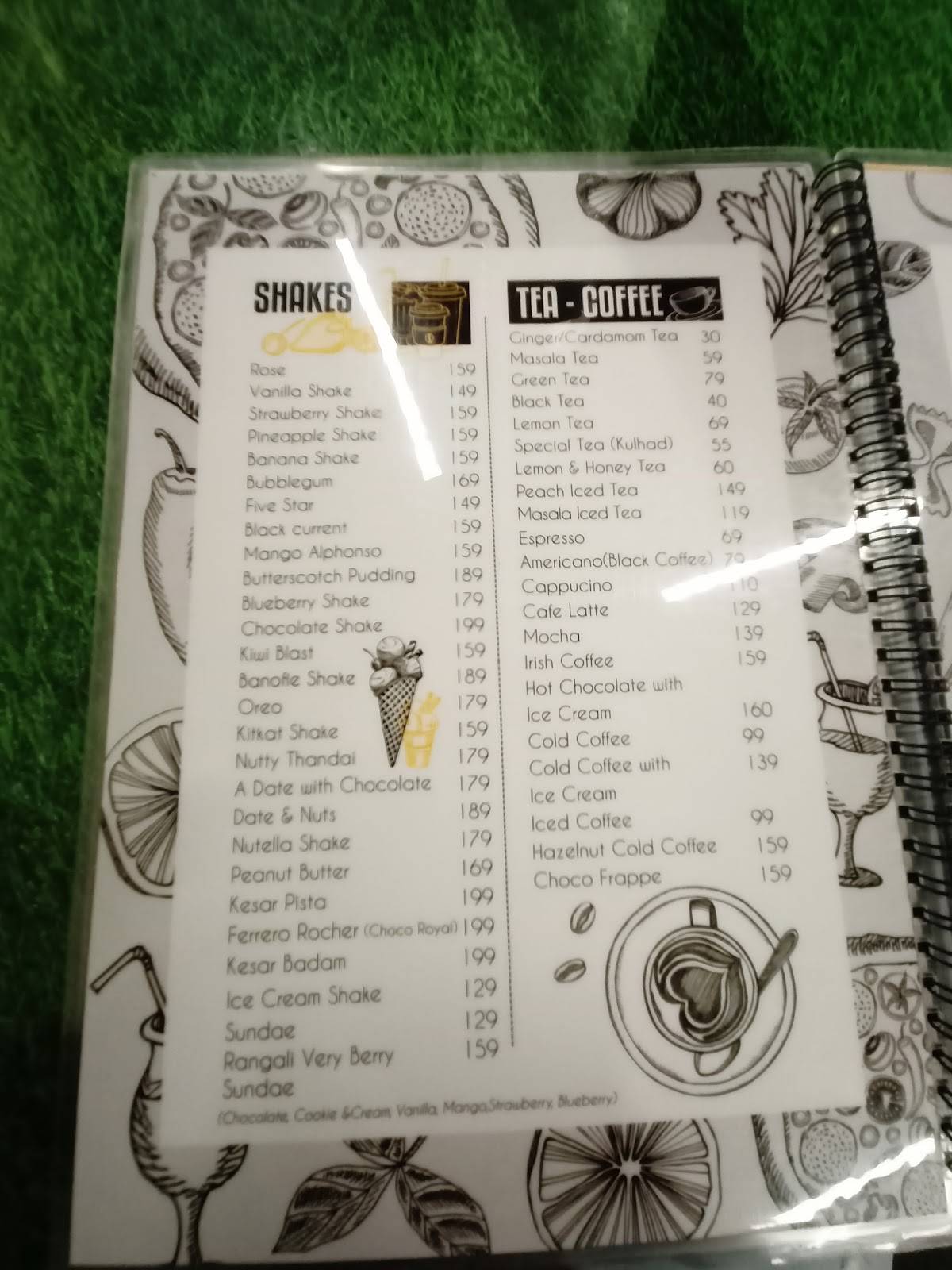Squirrel & Nuts menu
