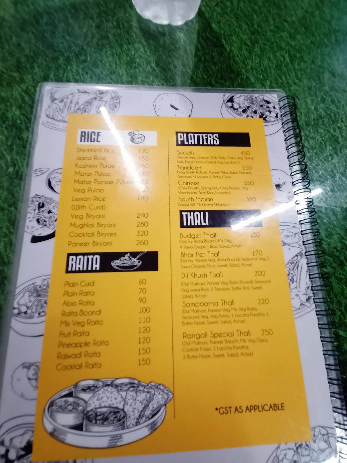 Squirrel & Nuts menu