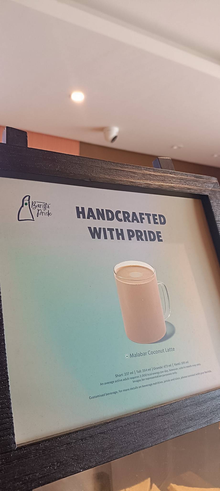 Starbucks menu