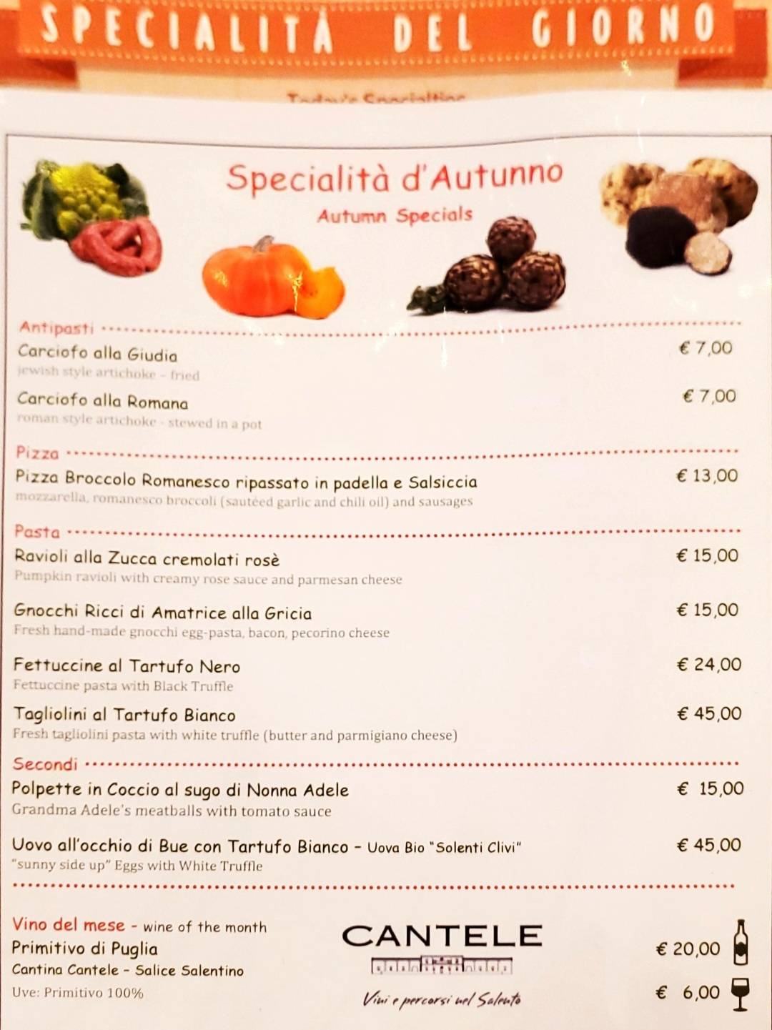 Menu di L'Isola della Pizza 
