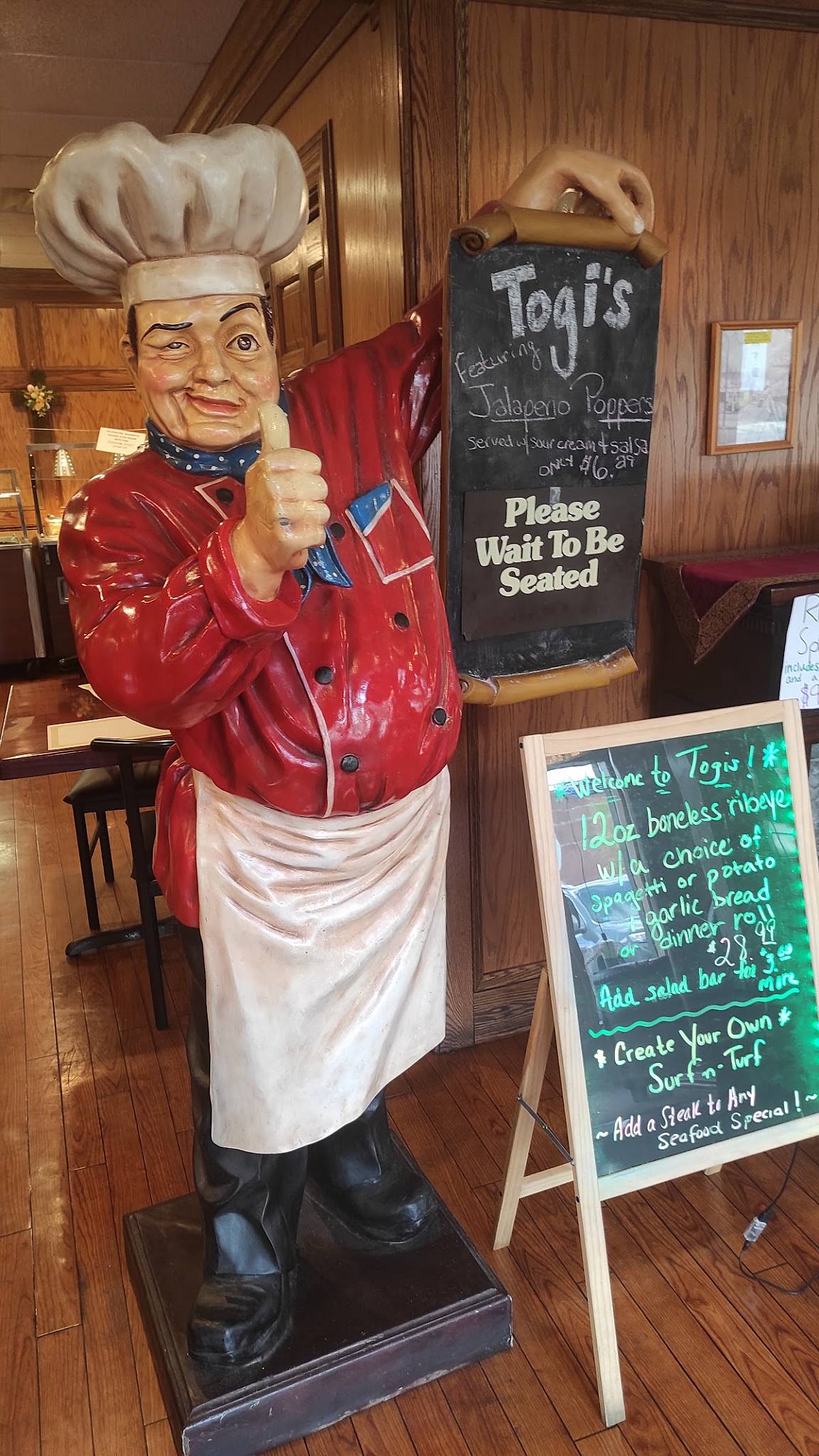 Menu at Togi's Family Restaurant, Bradford