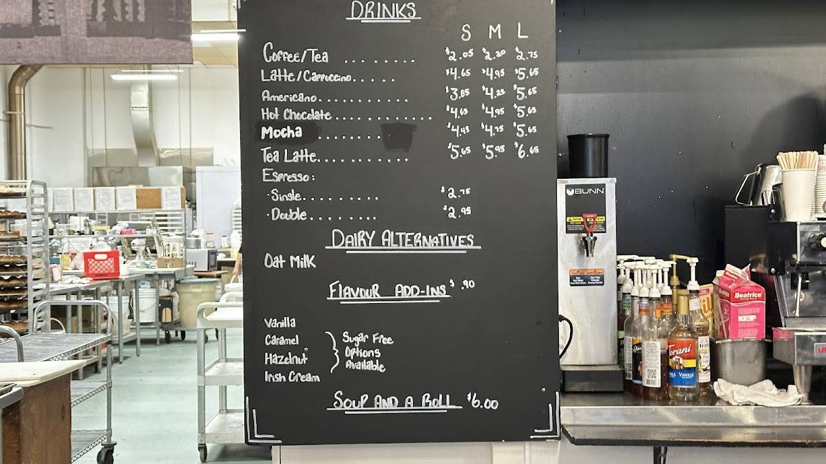 Menu at Stone Crock Bakery, Saint Jacobs