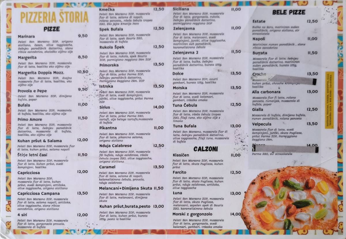 Menu di Štoria 