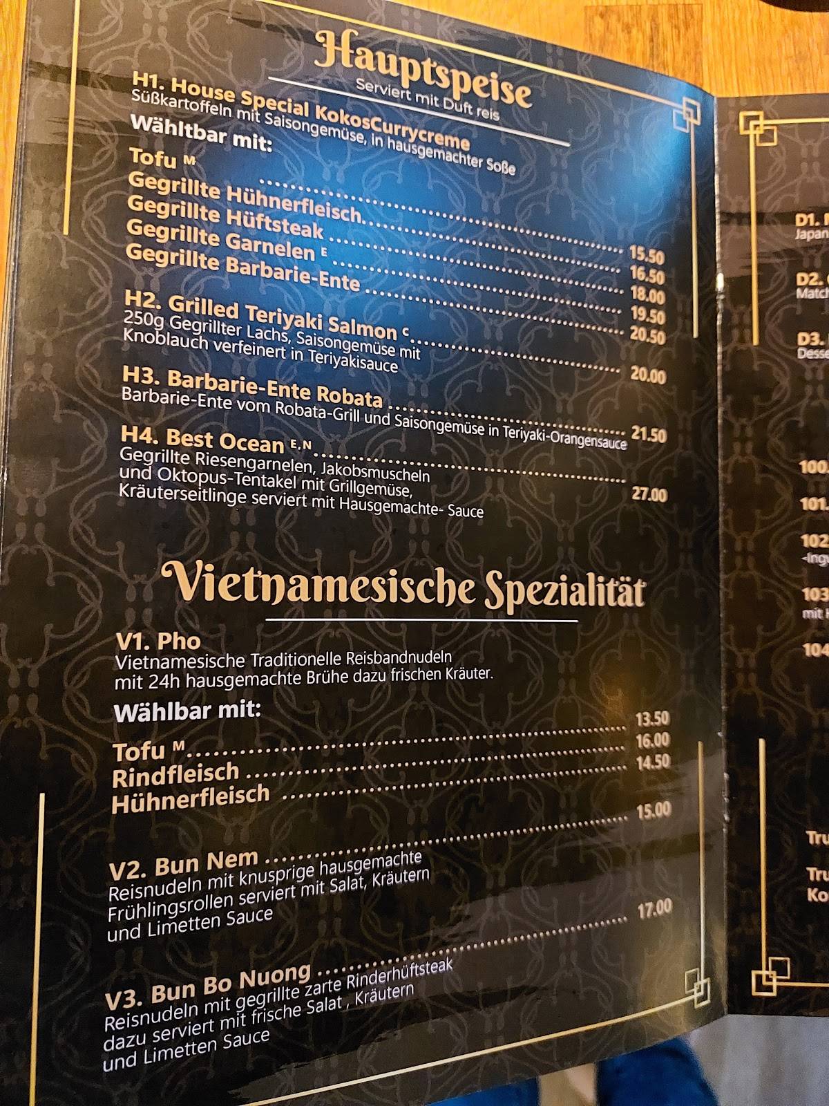 Menu de Gin Sushi & Bar