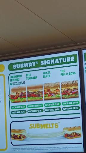 Menu di Subway 