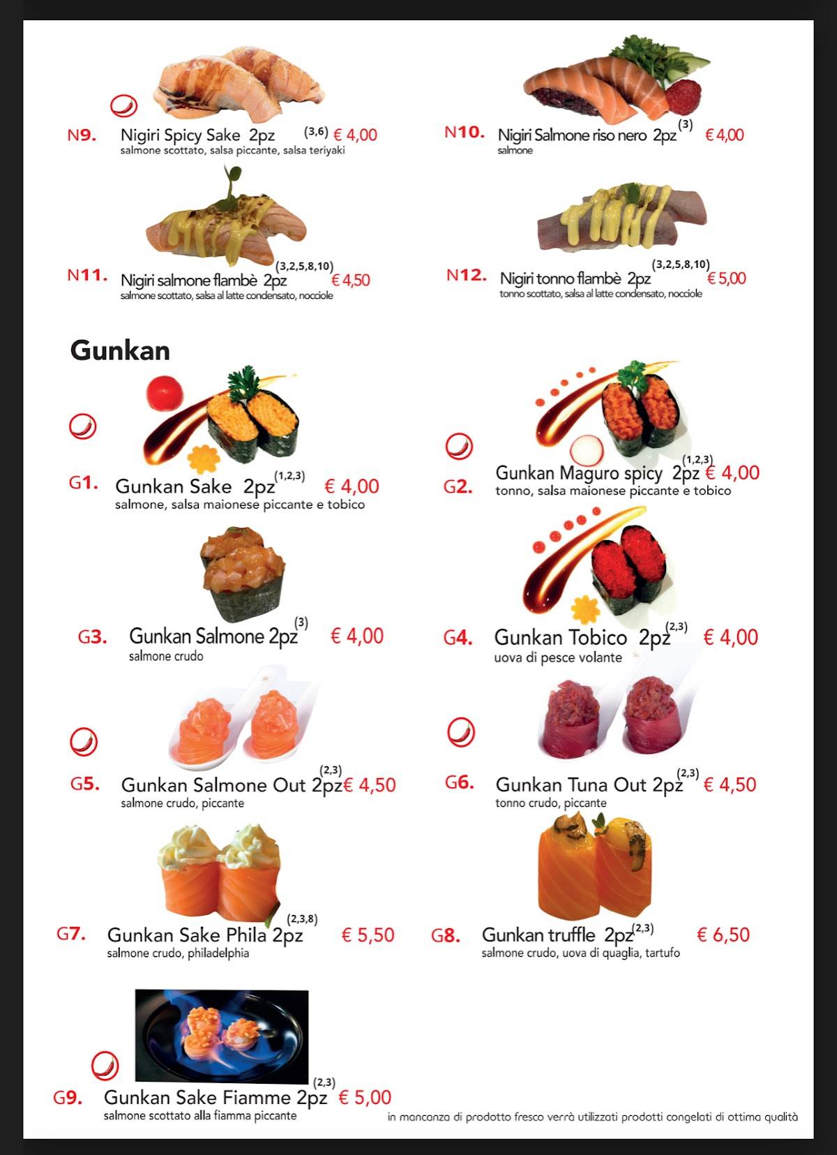 Menu di Sushi Fo 