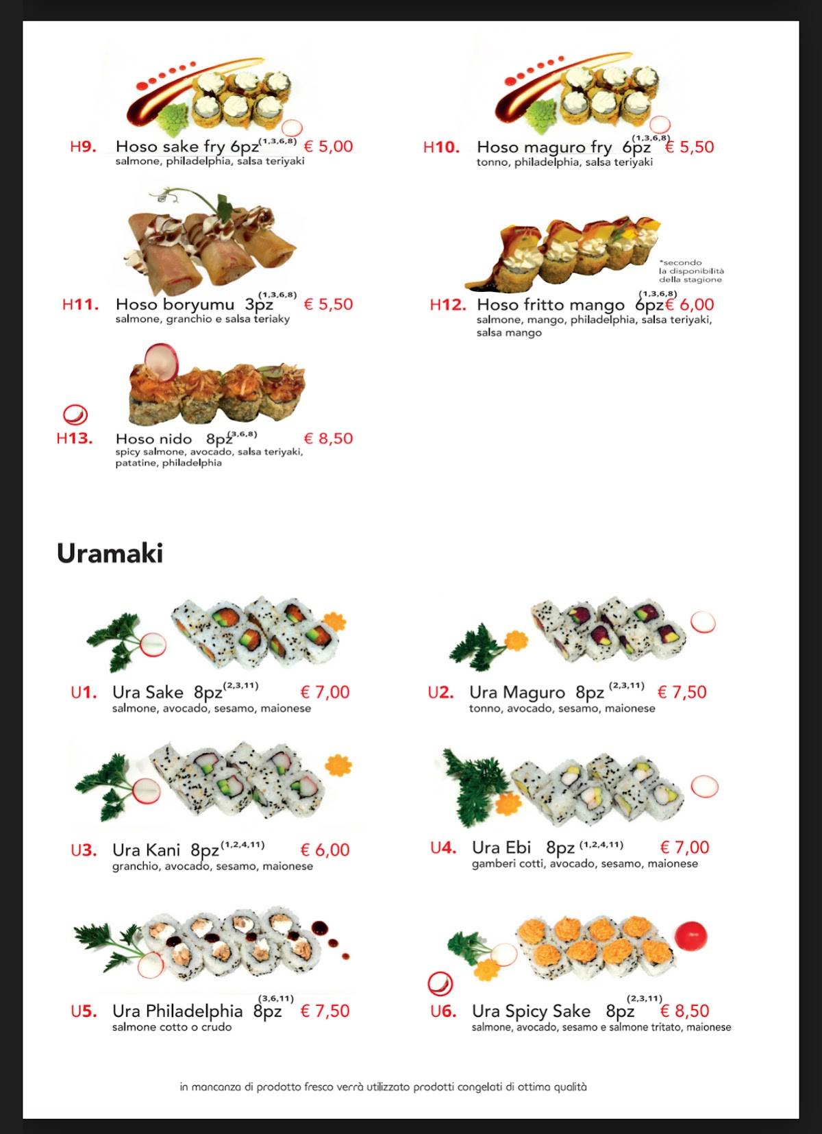 Menu di Sushi Fo 
