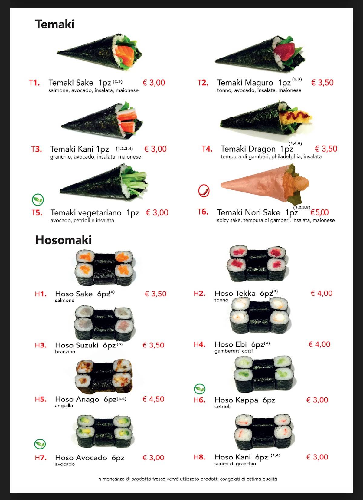 Menu di Sushi Fo 
